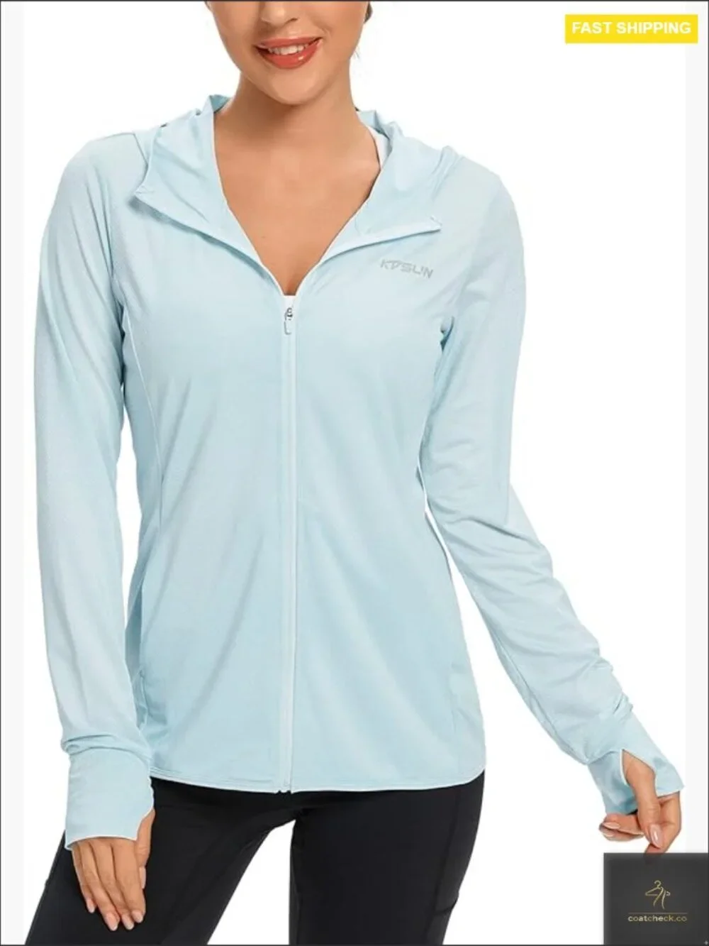 UPF 50+ UV Sun Protection Hoodie Long Sleeve Zip Up Jacket Sun Shirt Fishing